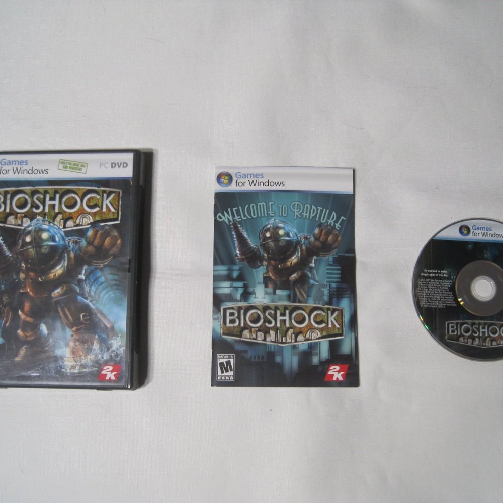 Bioshock for Windows PC DVD 2K Video Game 2007 Complete with Manual (M-Mature)